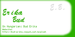 erika bud business card